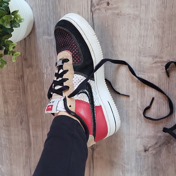 Air force 1's l 5.5Y l youth l red tan w black l sneaker l - Picture 14 of 14